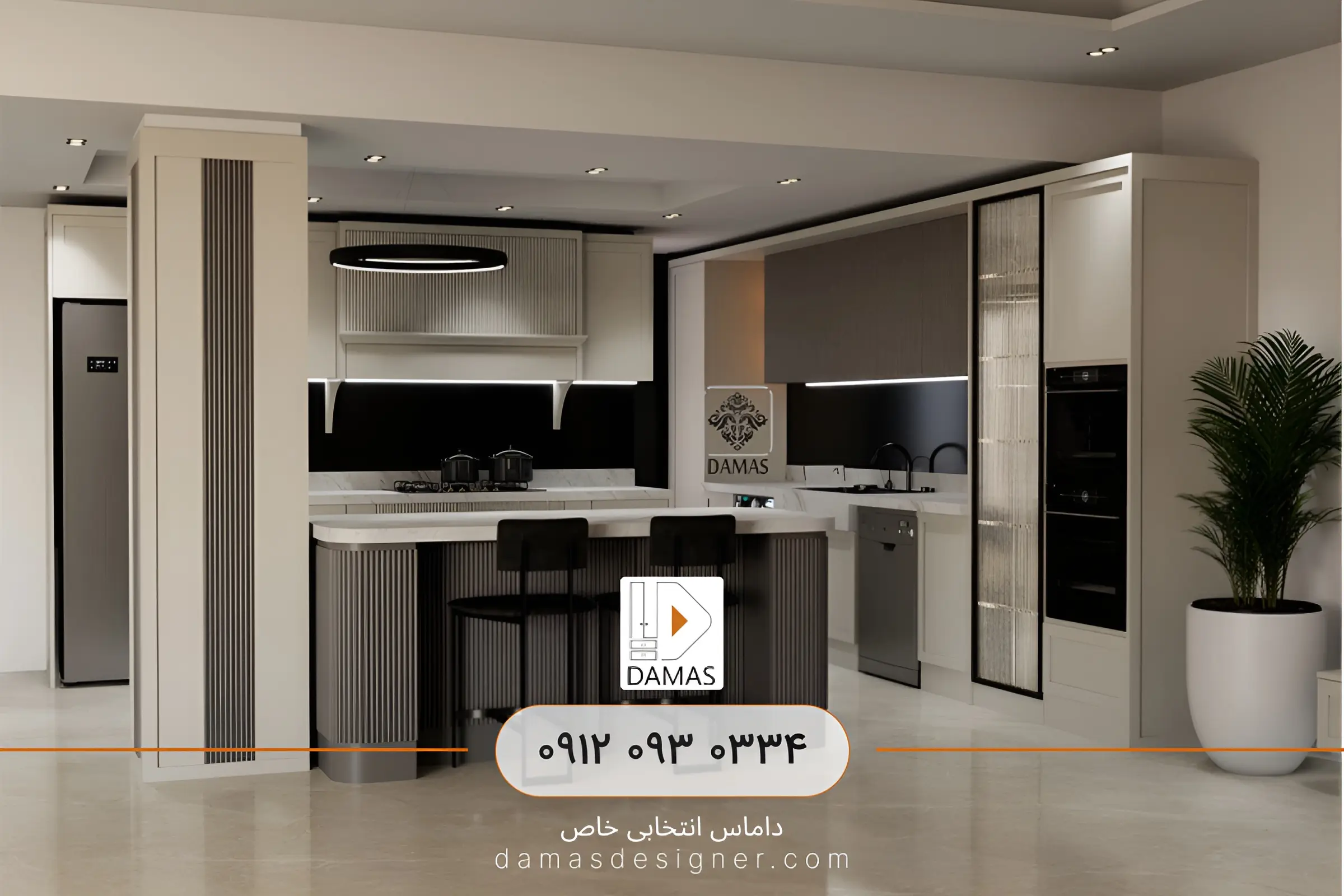 سفارش ساخت کابینت آشپزخانه نئوکلاسیک جدید در کرج